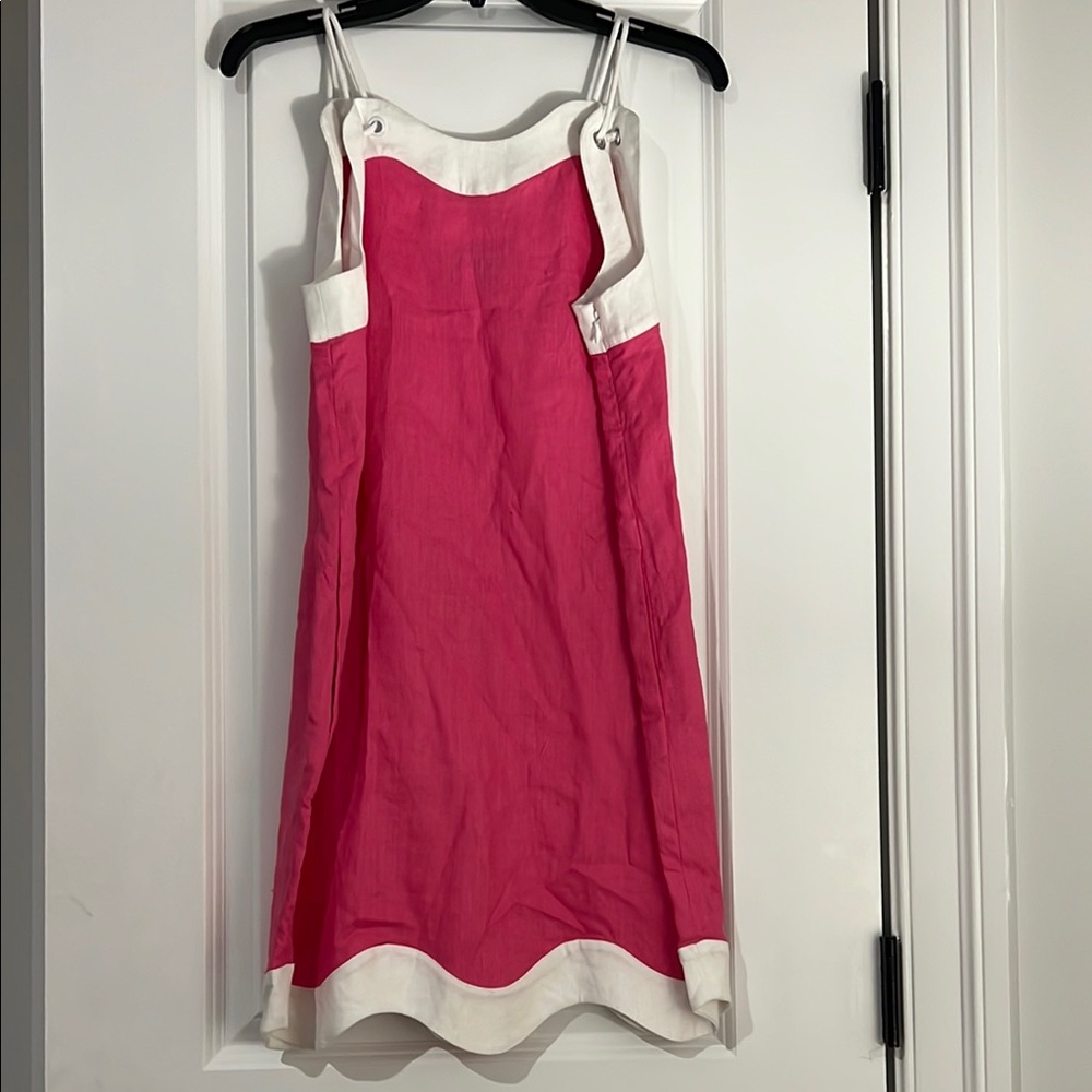 Pink and White Sleeveless Dress